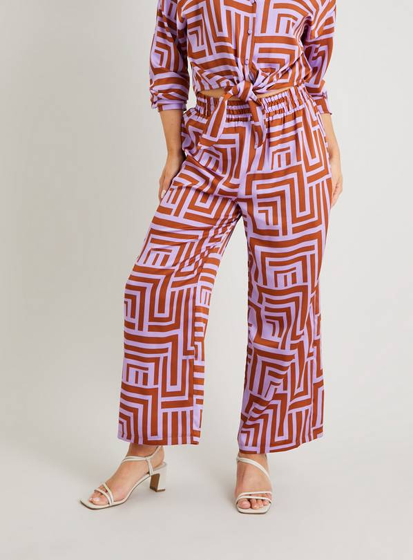 Multi colored striped palazzo hot sale pants